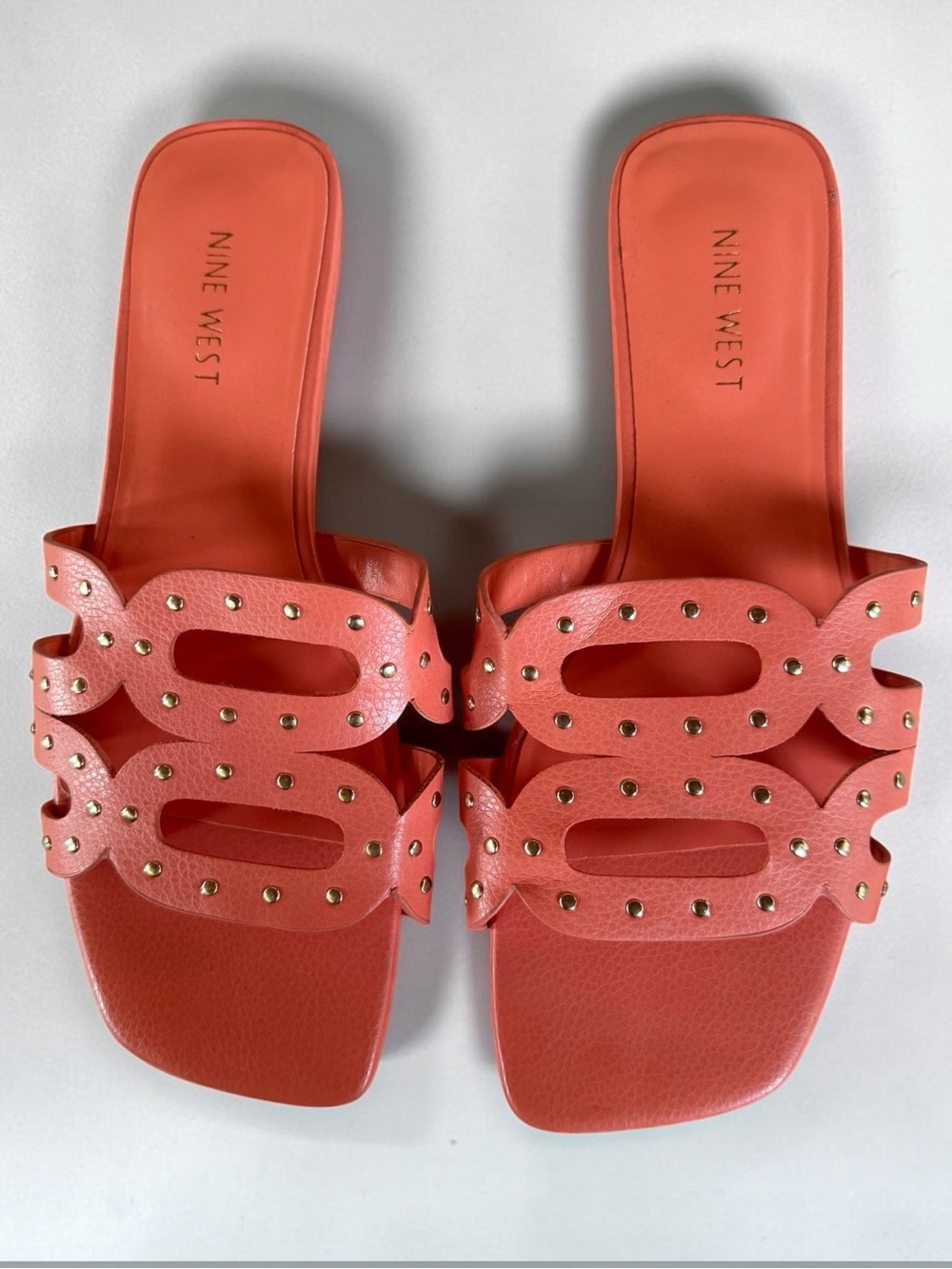 Nine West Coral Studded Slide Sandals Size 9